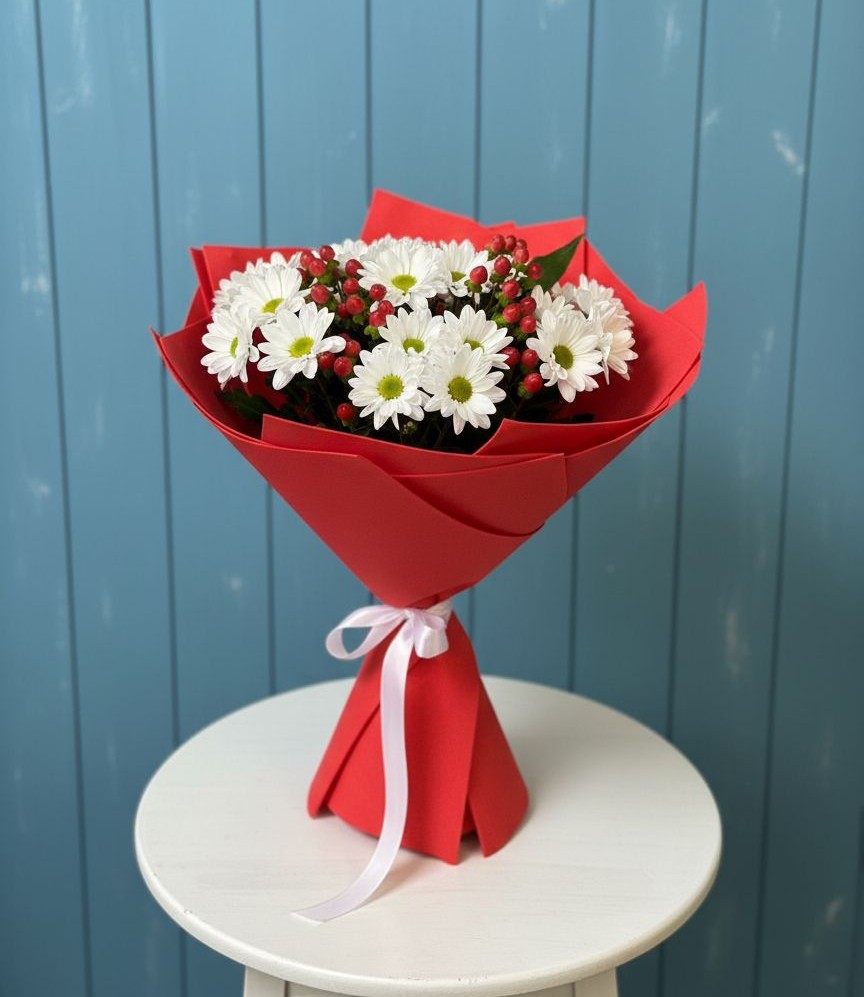 Букет цветов из: Хризантемы в Кудрово Ленинградская область