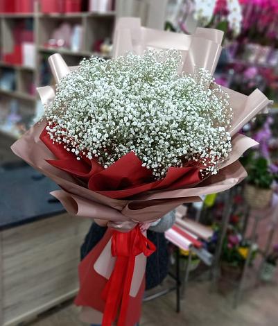 Букет цветов из: Гипсофила в Кудрово Ленинградская область