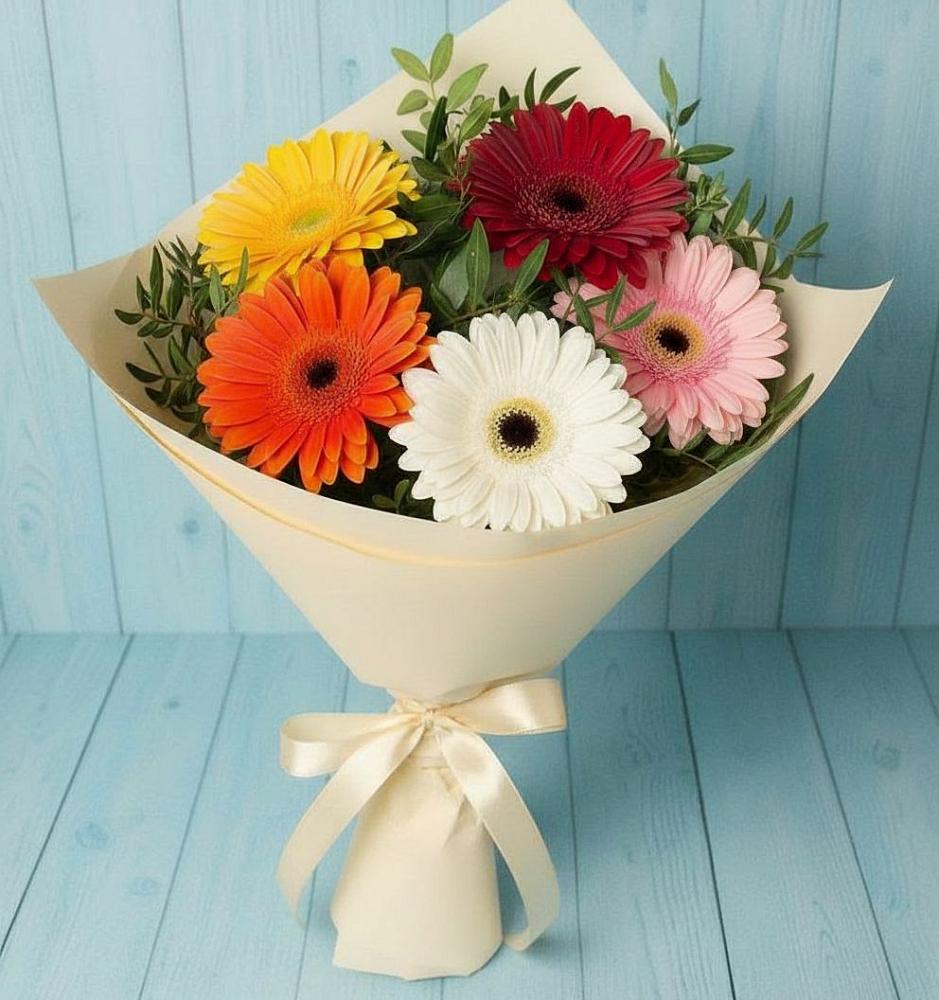 Букет цветов из: Герберы в Кудрово Ленинградская область