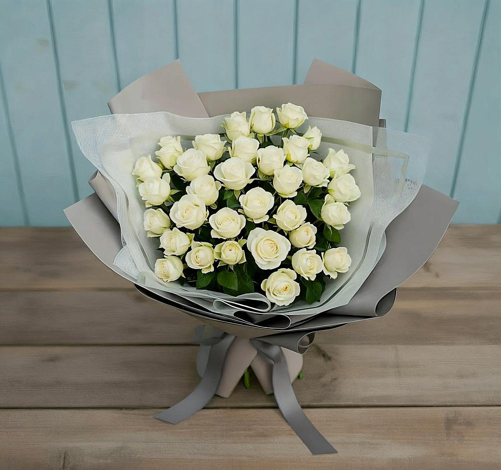 Букет Белоснежная нежность в Кудрово Ленинградская область