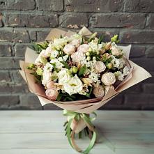 Букет цветов из:  Альстромерии, Розы и Хризантемы #REPLACE_PRED# Кудрово Ленинградская область