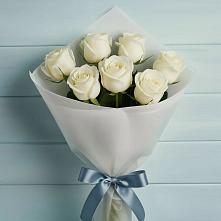 Букет 7 Белых роз Эдлесс Лав в Кудрово Ленинградская область