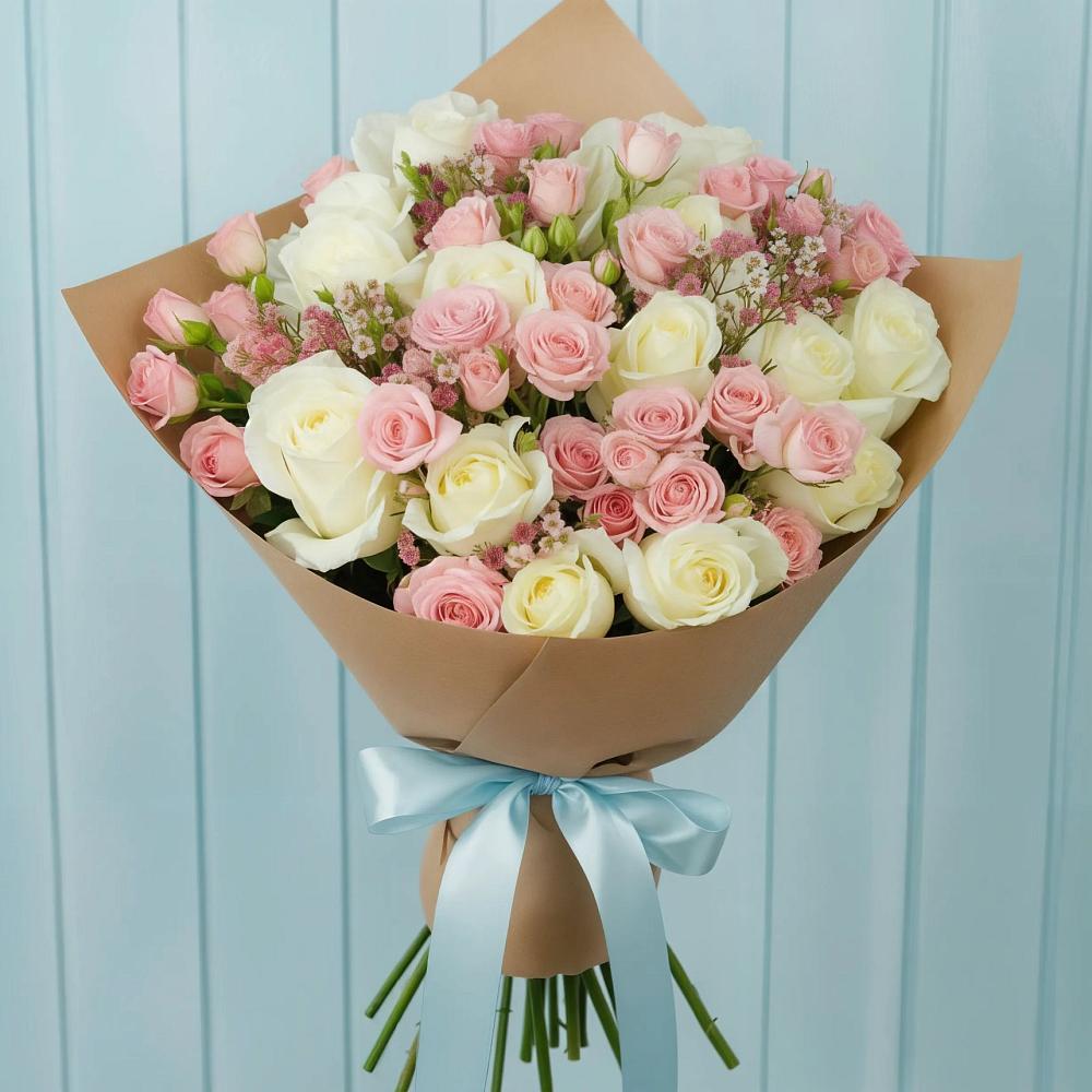 Букет цветов из: Розы в Кудрово Ленинградская область