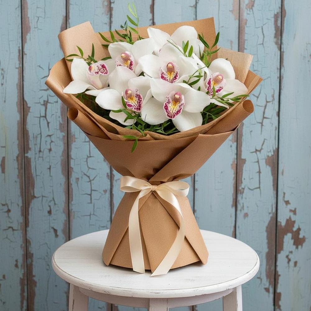 Букет цветов из: Орхидеи и Розы в Кудрово Ленинградская область