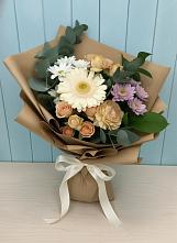 Букет цветов из:  Герберы и Хризантемы в Кудрово Ленинградская область