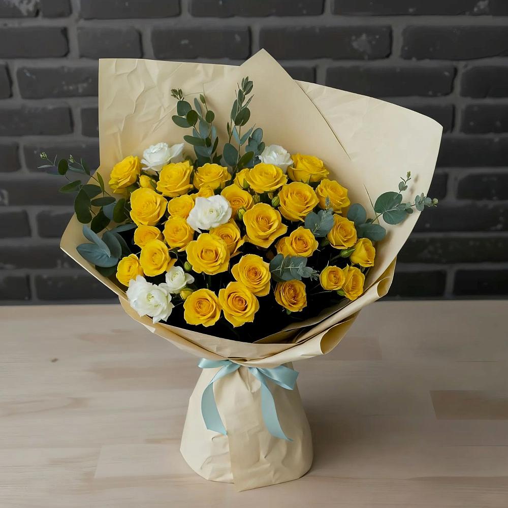 Букет цветов из: Розы в Кудрово Ленинградская область