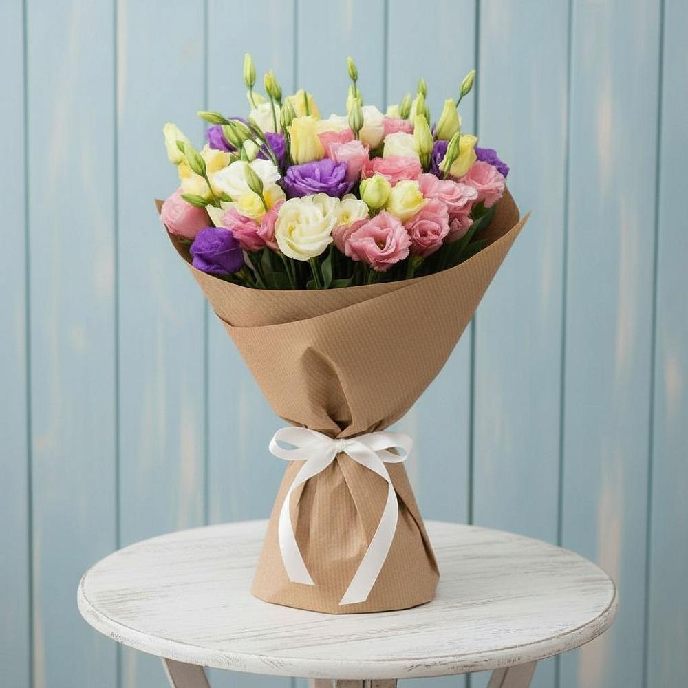 Букет цветов из: Лизиантусы в Кудрово Ленинградская область