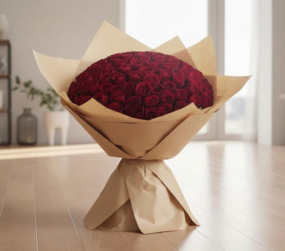Букет 101 Красная роза в Кудрово Ленинградская область