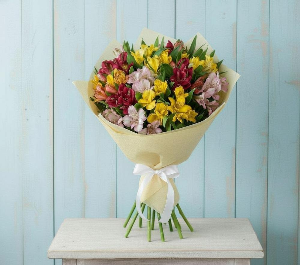 Букет цветов из: Альстромерии в Кудрово Ленинградская область