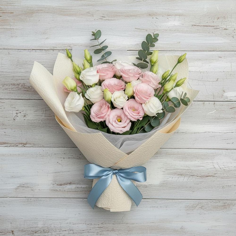 Букет цветов из: Лизиантусы в Кудрово Ленинградская область